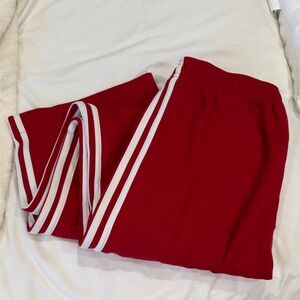 Vintage red adidas sweatpants